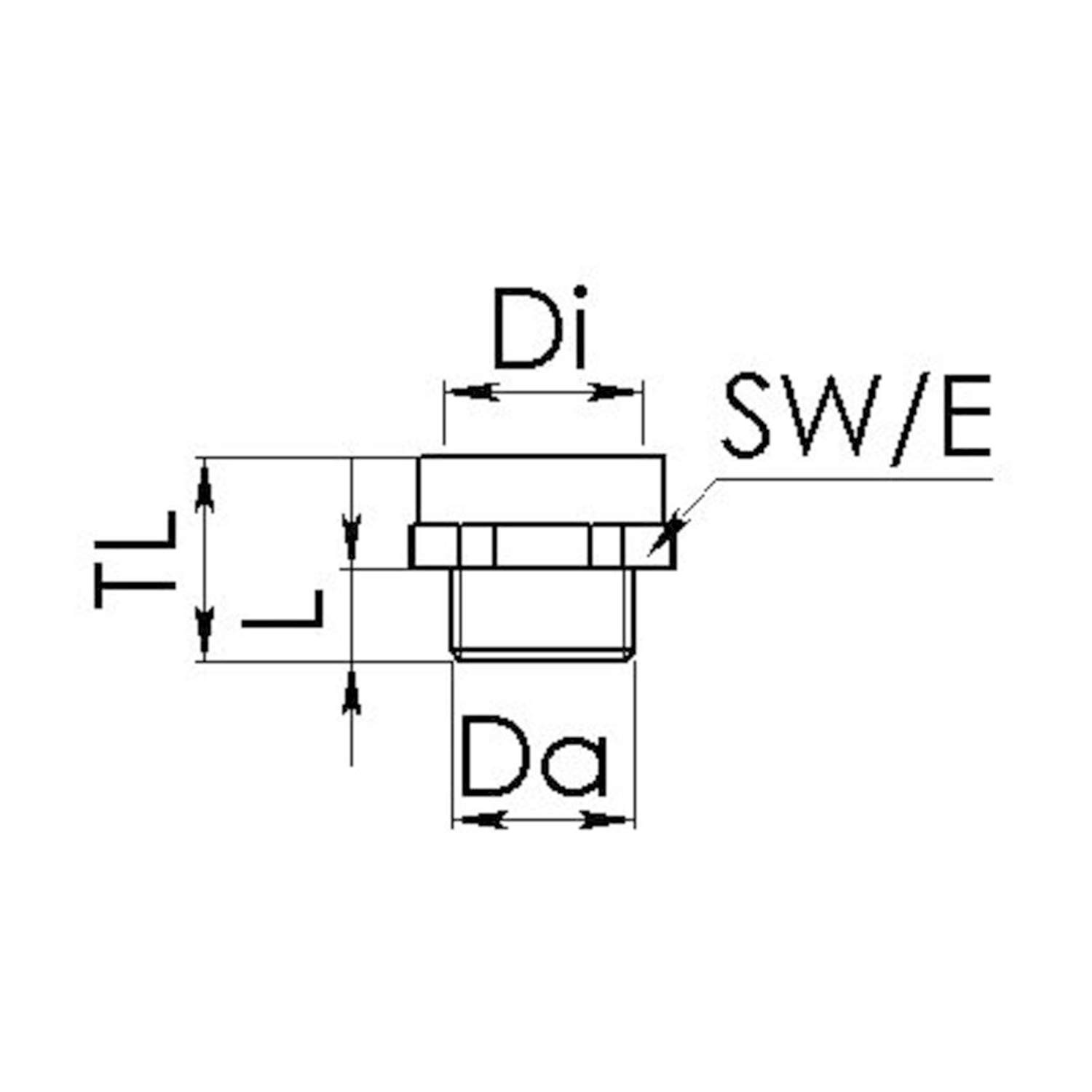 50065688 WISKA Extension ATEX M/M de M20x1.5 sur M25x1.5 hexagonal laiton (CuZn) nickelé Ex-d IIC/Ex-e IIEx tDA21 IP66 / II 2G (1,2) II 2D (21,22)