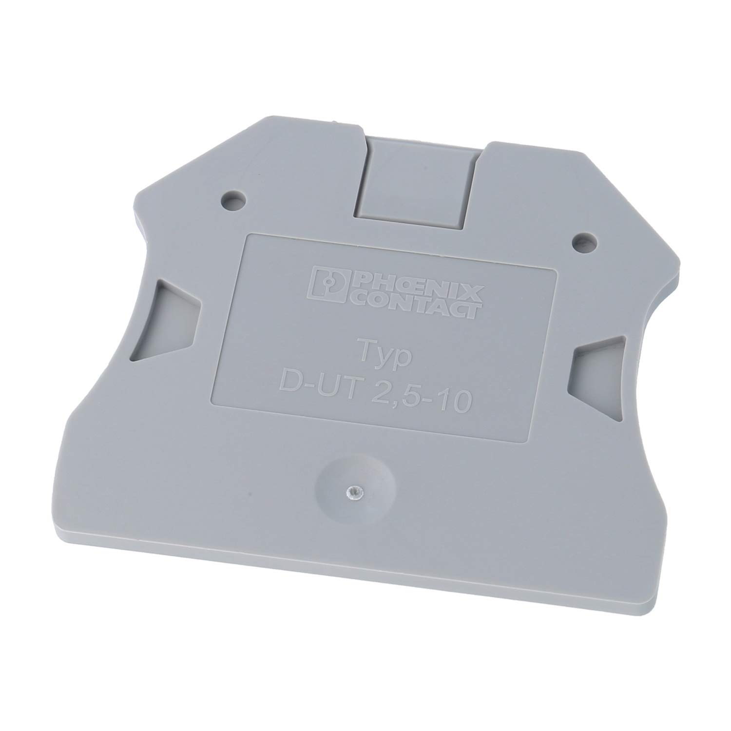 3047028 PHOENIX CONTACT End cover D-UT 2.5/10 Colour grey, Material Polyamide (PA) suitable for UT 2.5, UT 4, UT 6, UT 10