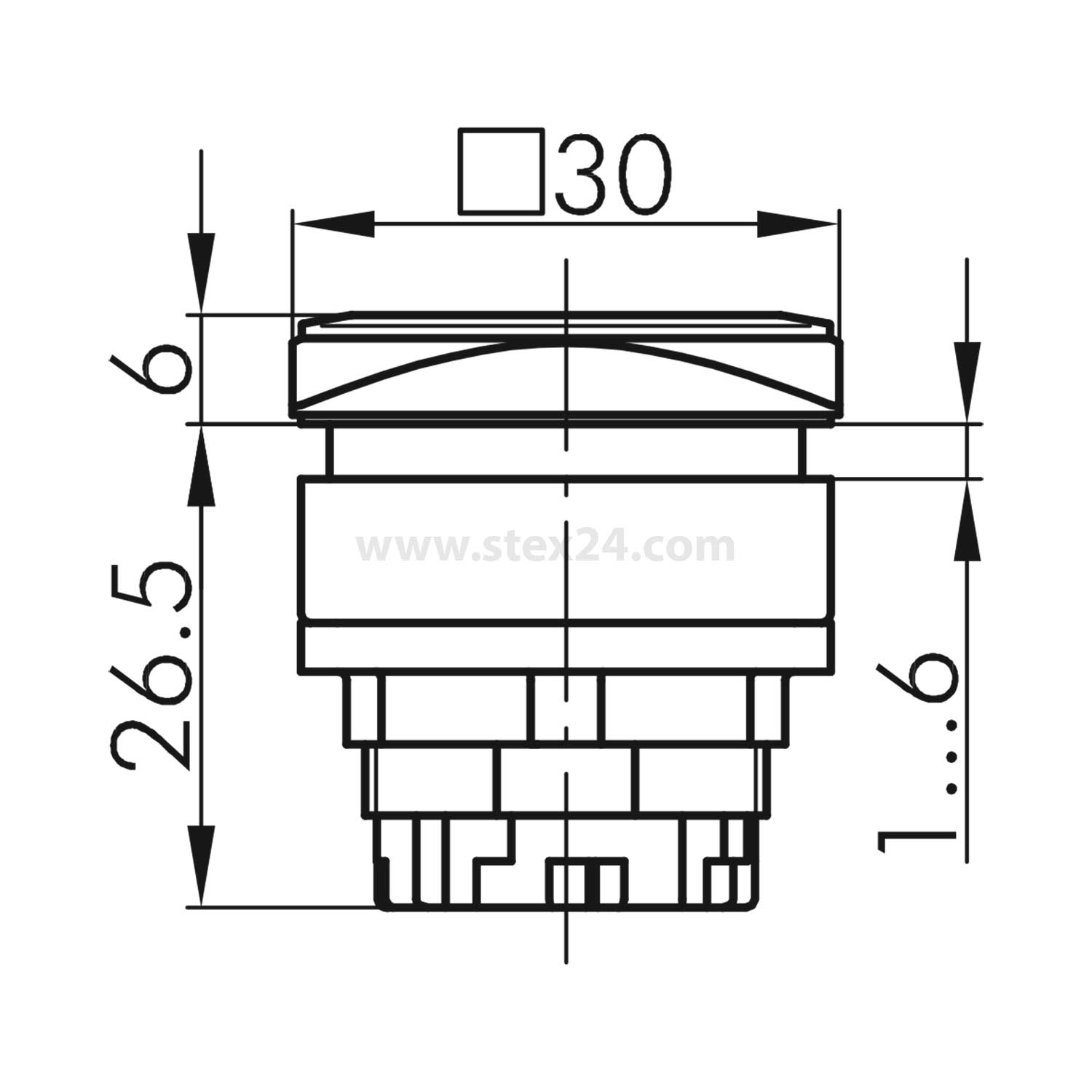 QRJT Georg Schlegel Bouton-poussoir éclairée, carré, QUARTEX-R-JUWEL Course 6,0 mm