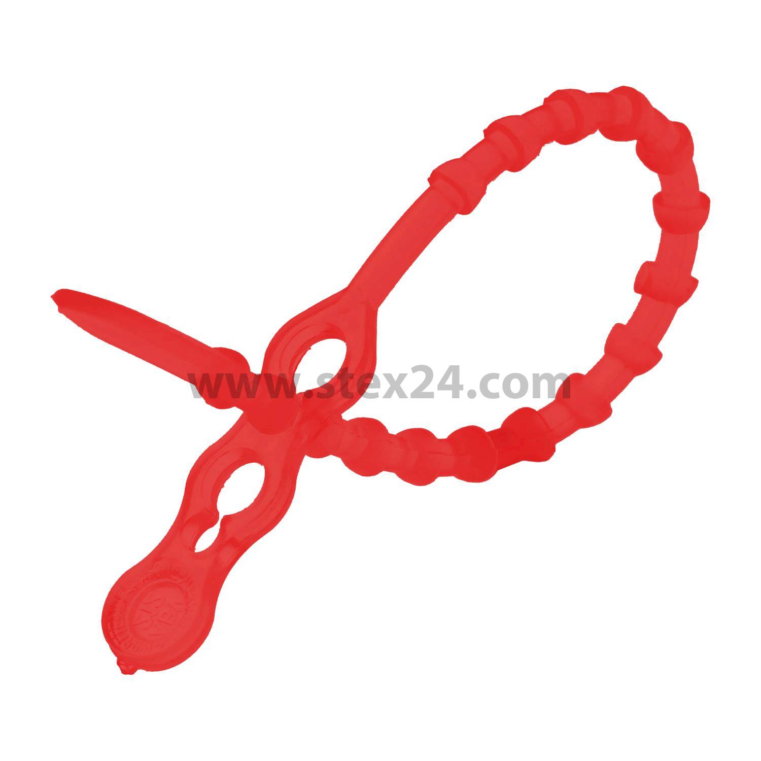 Ball ties Redeemable Almost unlimited reusability, PU 100 unit Dimensions L/W/H 180,0mm Diameter/H 3,5mm, Colour red