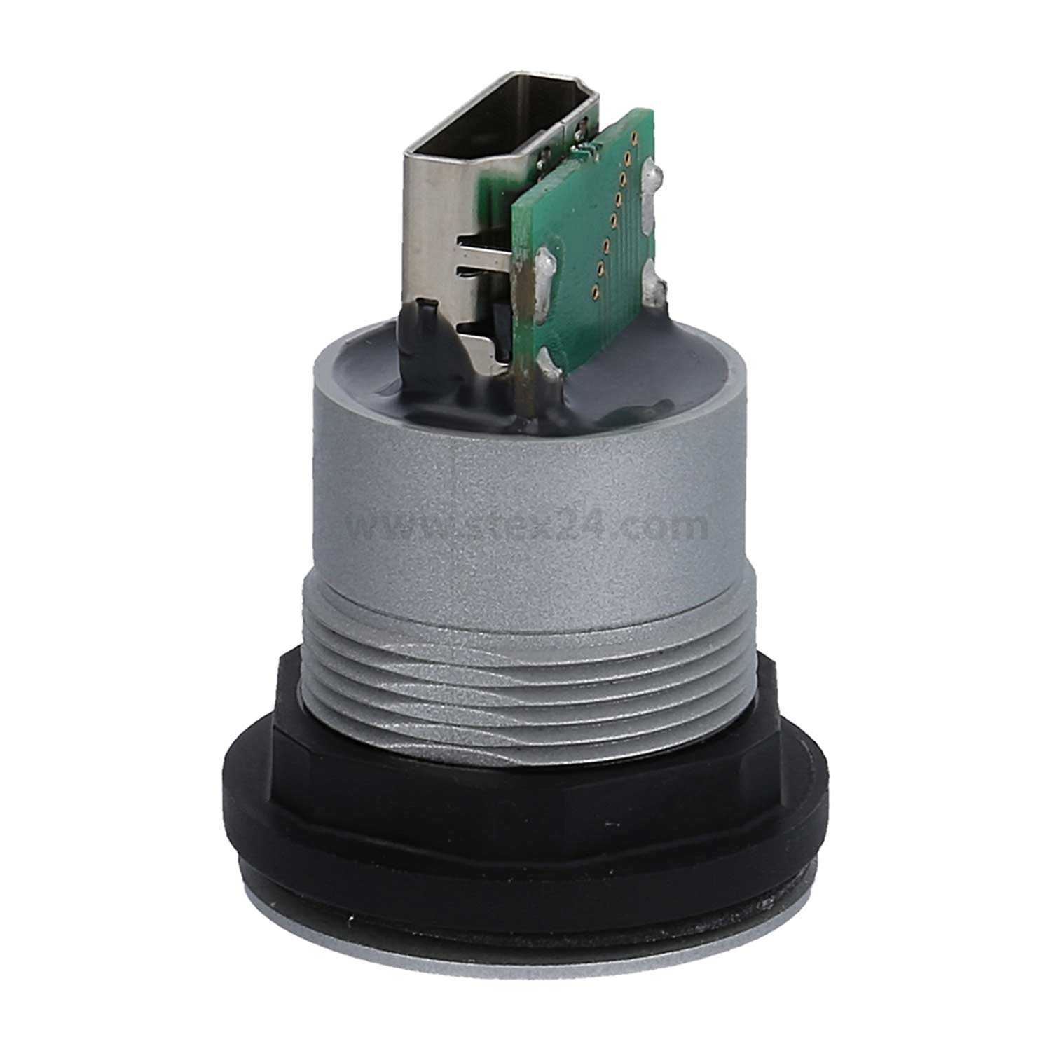 RRJ_HDMI_STB Georg Schlegel Prise femelle HDMI, argent twin circulaire, RONTRON-R-JUWEL Coupleur femelle/femelleForme de construction Page 1: Prise femelle HDMI