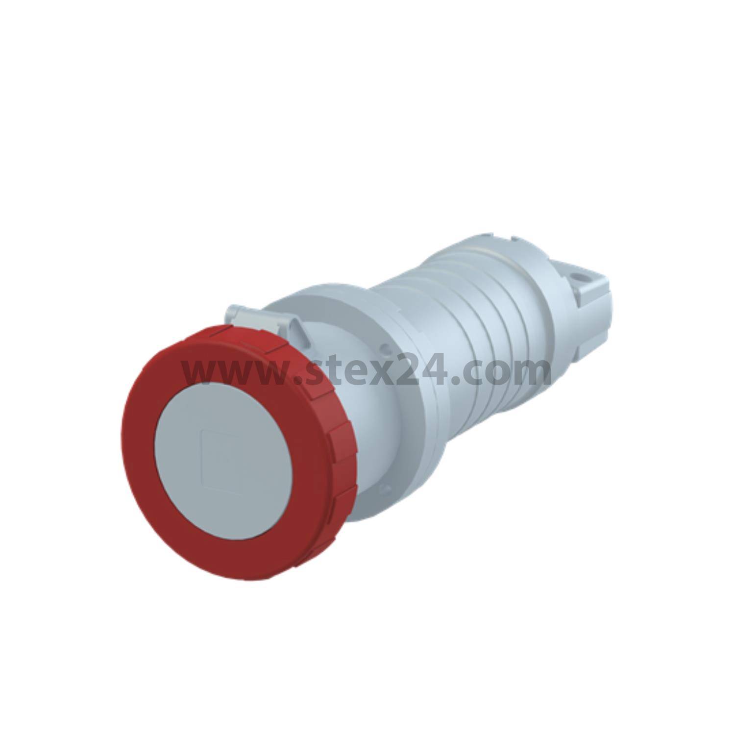 2CMA166924R1000 Amphenol 125 ampere CEE coupling plug connector 4-pole (3P+PE) Socket, Coding 6h red 380/415V Frequency 50 and 60Hz