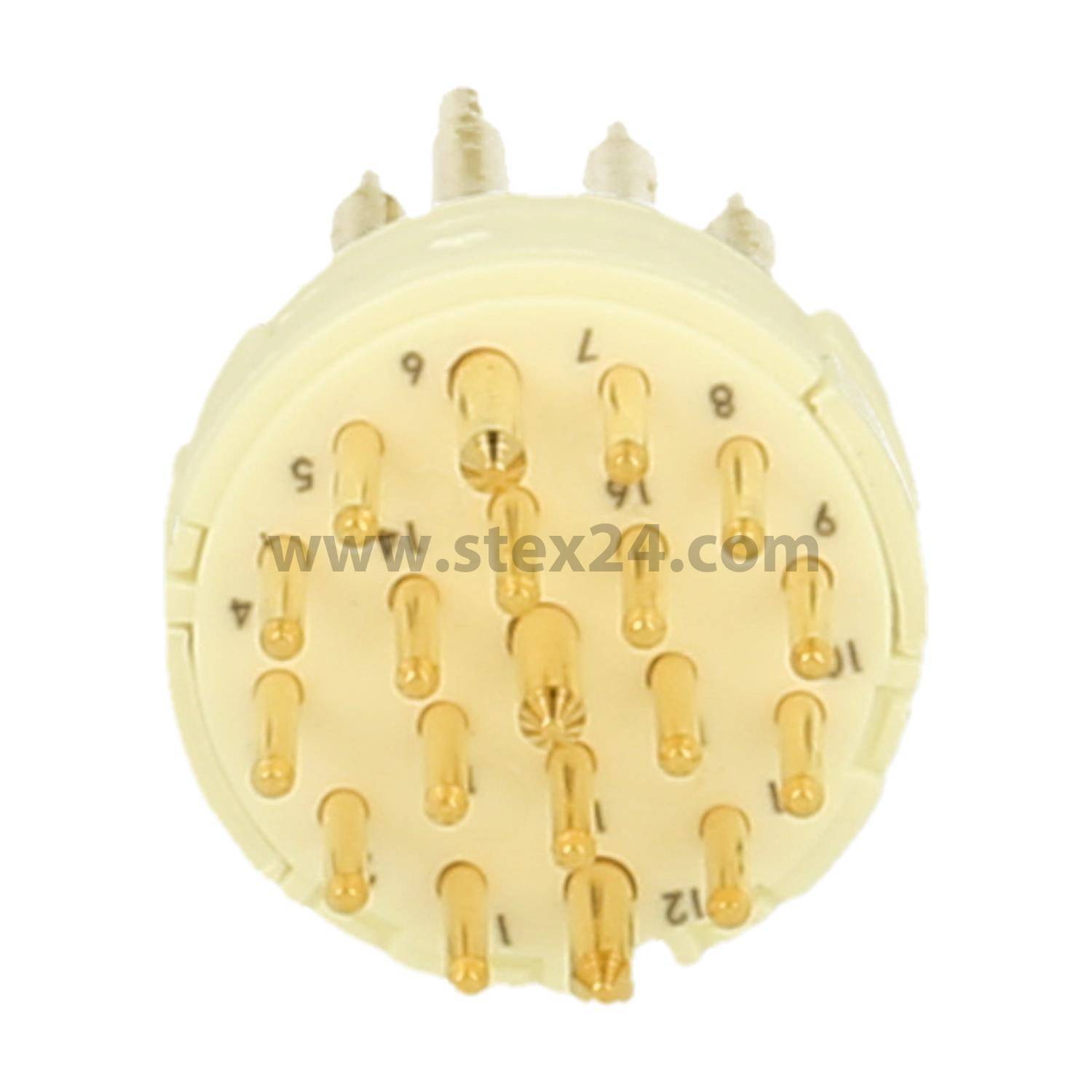 7001919137 HUMMEL M23 Signal Solder-in contact insert Pin Solder-in connection, Number of poles 19-pole 100V Control contact 100V, 10A/8A, Colour white