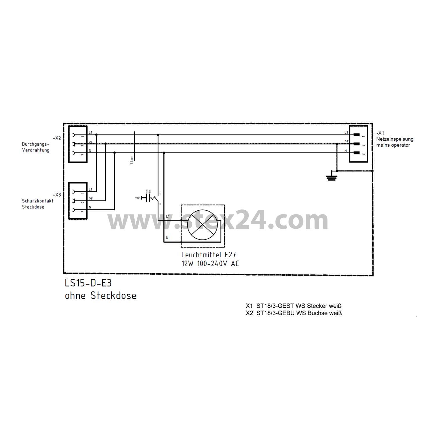 LED Kompaktleuchte, Serie LS07-Serie Energieeffizienzklasse D, 12W, 1350 lm, 6000 K, CRI: 86 Spannung 220V - 240V, mit Ein-/Ausschalter