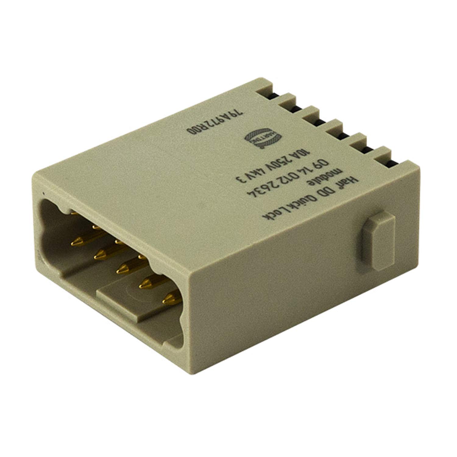 09140122634 Harting Han DD module Pin insert (M) Quick-Lock connection, 12-pole 250V, 10A
