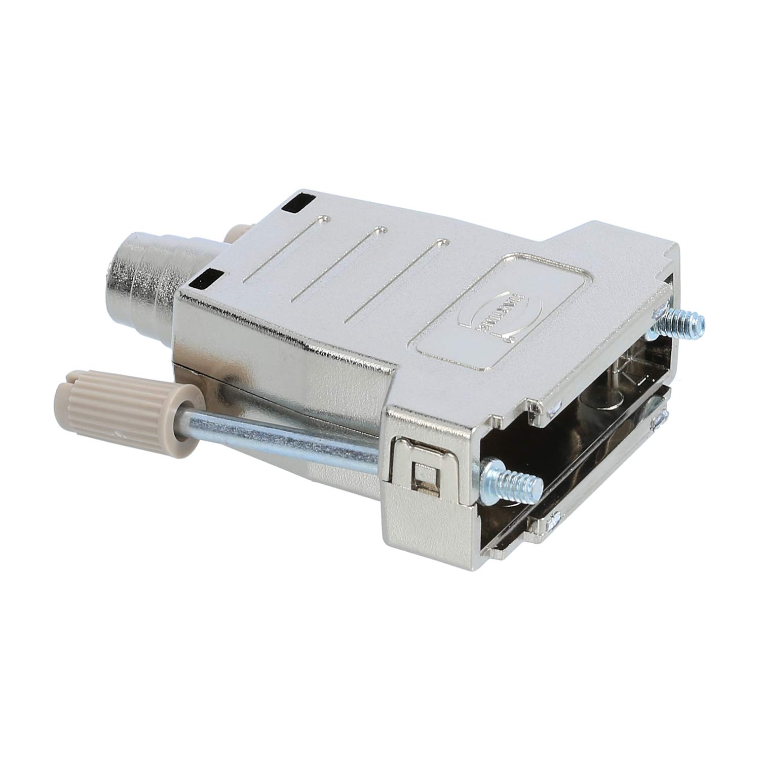 09670150435 Harting D-Sub Metallised plastic housing suitable for D-Sub insert 15-pin, 26-pin (HD) straight and lateral, Clamping range 3.3 mm - 11.5 mm
