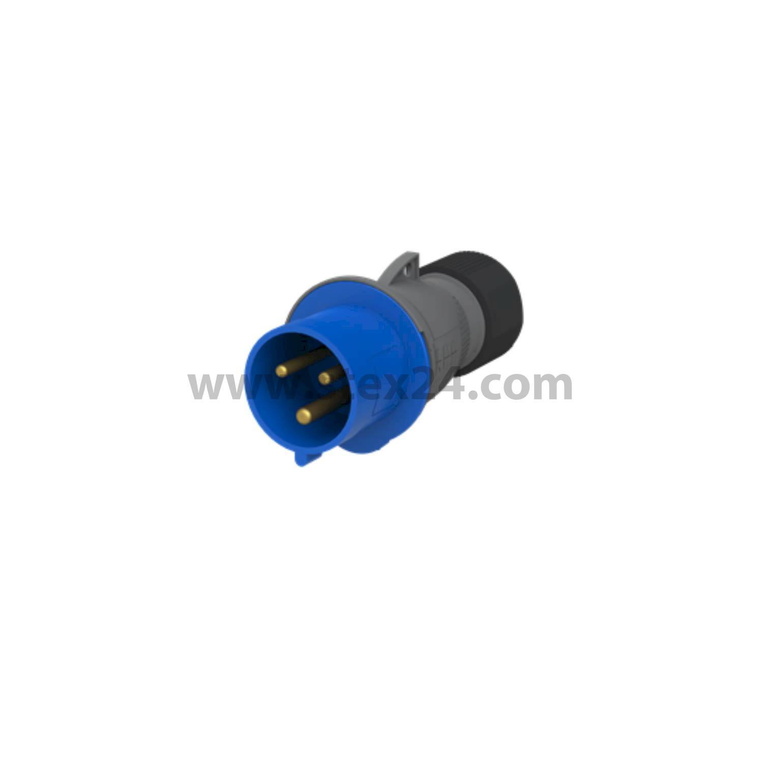 2CMA101975R1000 Amphenol 32 ampere CEE plug connector 3-pole (2P+PE) Pin, Coding 6h blue 200/250V Frequency 50 and 60Hz