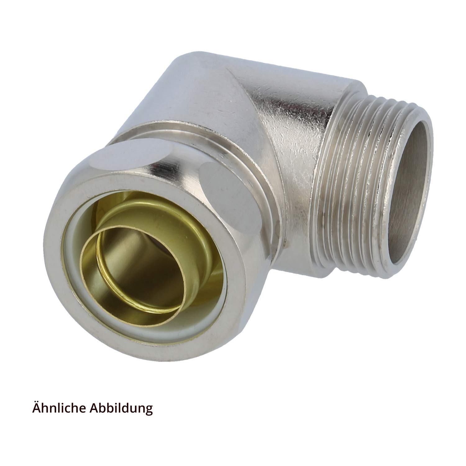 15010537040 FLEXA USW-M Metal fitting 90 degree angle Thread M40x1.5 for Tube outer diameter 36.0 mm for Tube inner diameter 27.0 mm