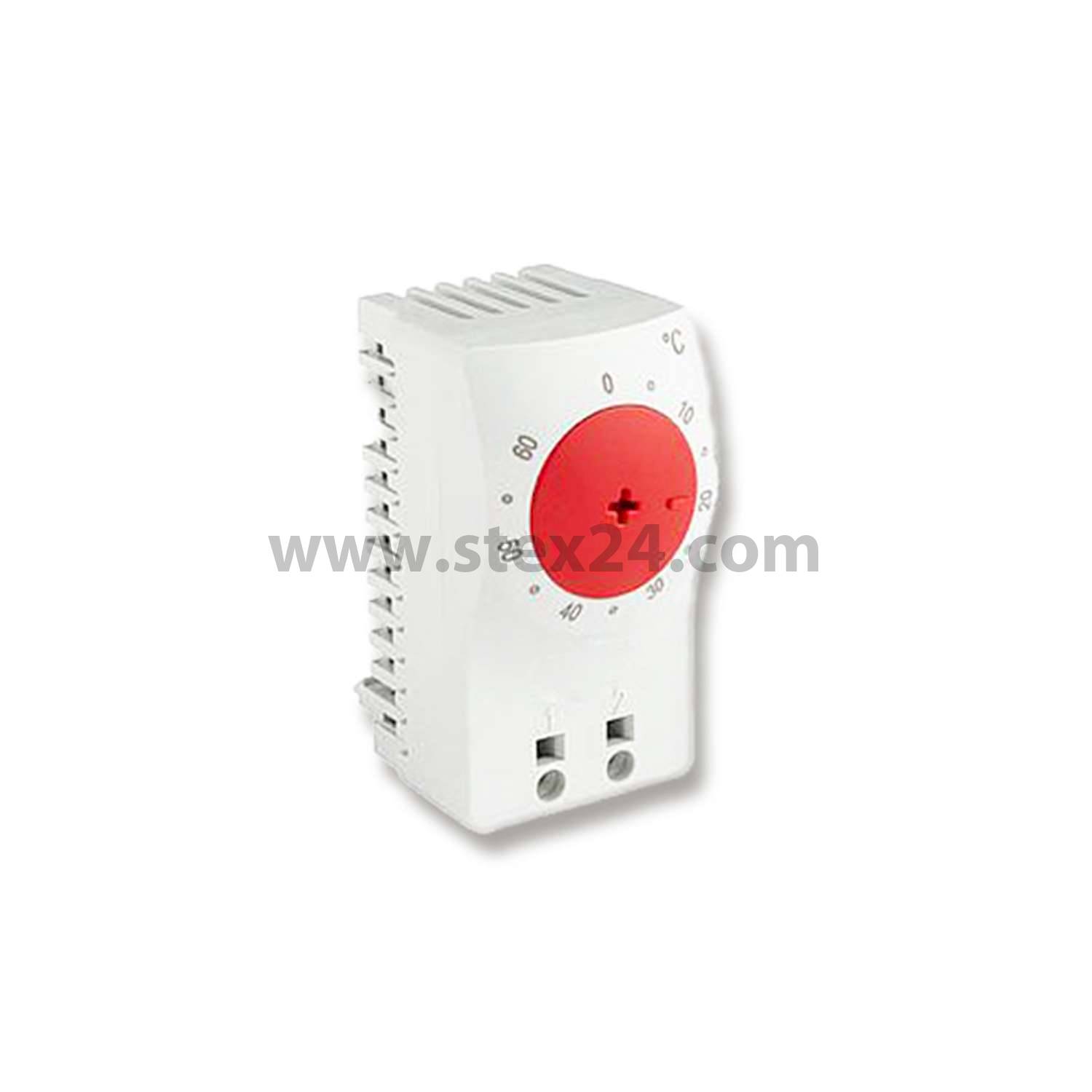 Thermostat, Serie: KTO 1040/UL, Maße L/B/H 60,0mmx33,0mmx41,0mm mit Öffner für Heizungssteuerung, Einstellbereich 0°C bis 60°C, 120V - 240V AC, 24V - 72V DC Snap-In (TS35)