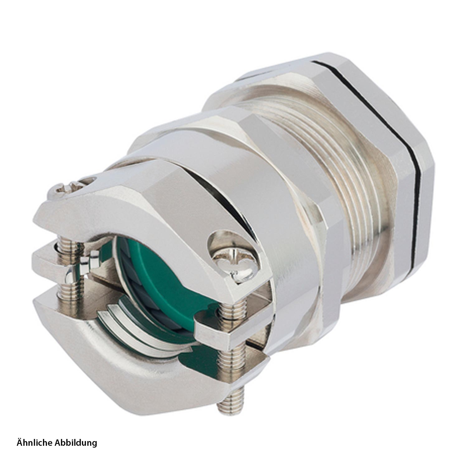 53112552 LAPP-SKINTOP Screw connection halogen-free with external strain relief M20x1.5 Brass (CuZn) nickel-plated Thread length 8.5 mm