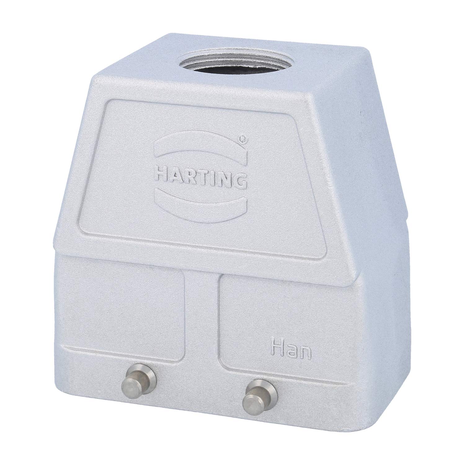 19628100426 Harting Han 10B EMC / High Temp Hood high, 1xM25 straight cable outlet, for 2 levers (on the lower part) Screw connection M25 Clamping range 9.0 mm - 17.0 mm