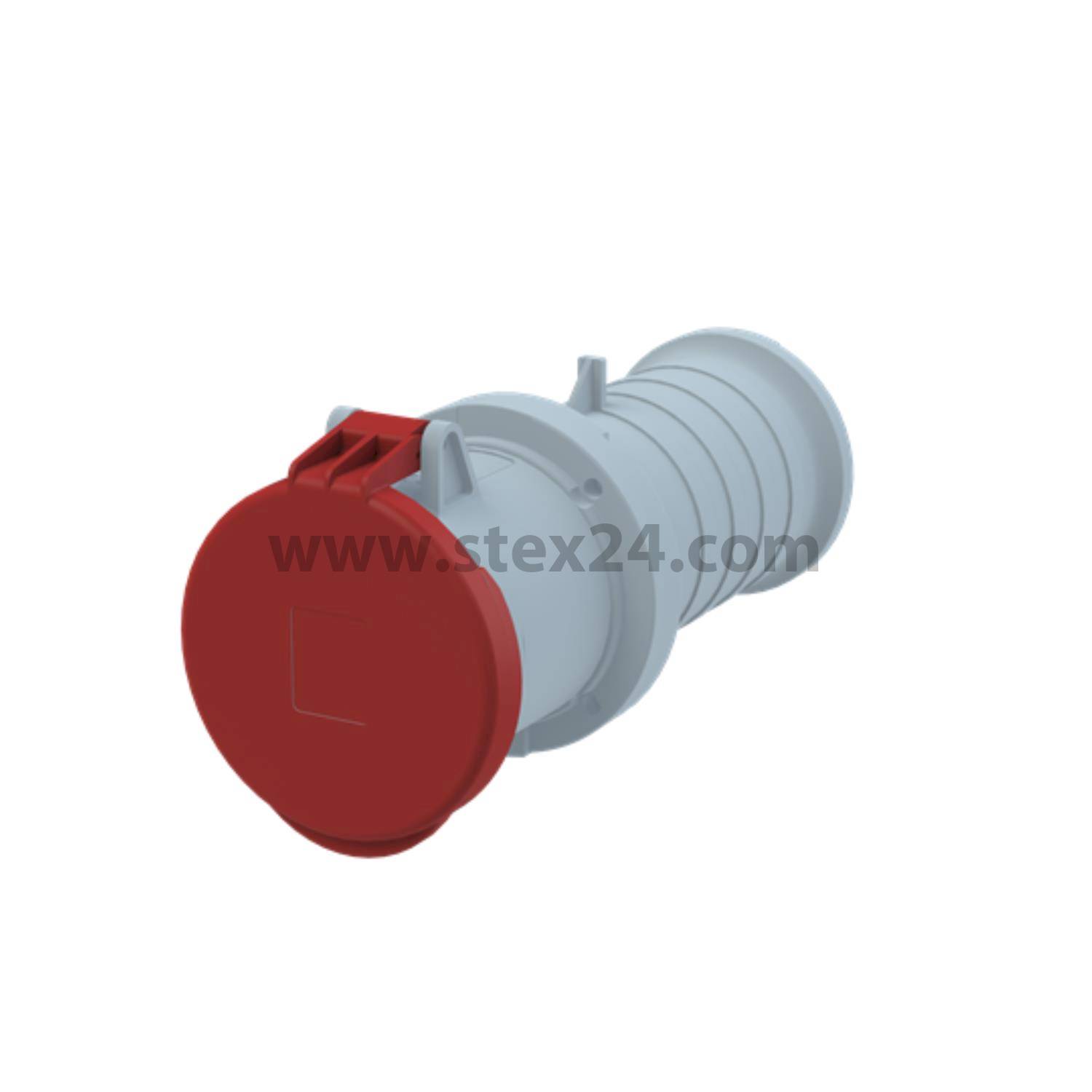 2CMA166862R1000 Amphenol 63 ampères Connecteur de couplage CEE 5 pôles (3P+N+PE) Femelle, Codage 6h rouge 200/346 V jusqu’à 240/415 V Fréquence 50 et 60 Hz