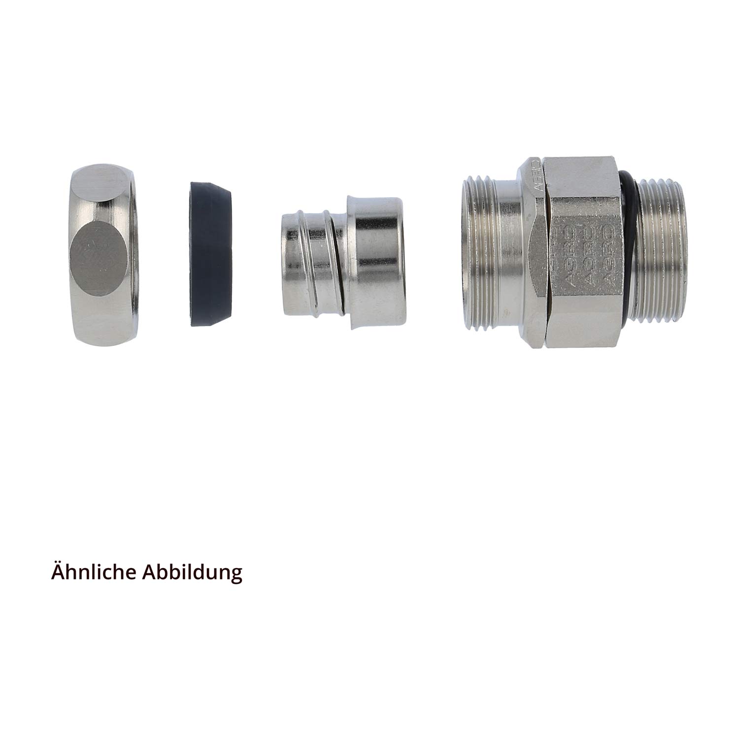 15013327025 Flexa USDR-M Metal fitting straight Thread M25x1.5 for Tube outer diameter 21.0 mm for Tube inner diameter 18.0 mm