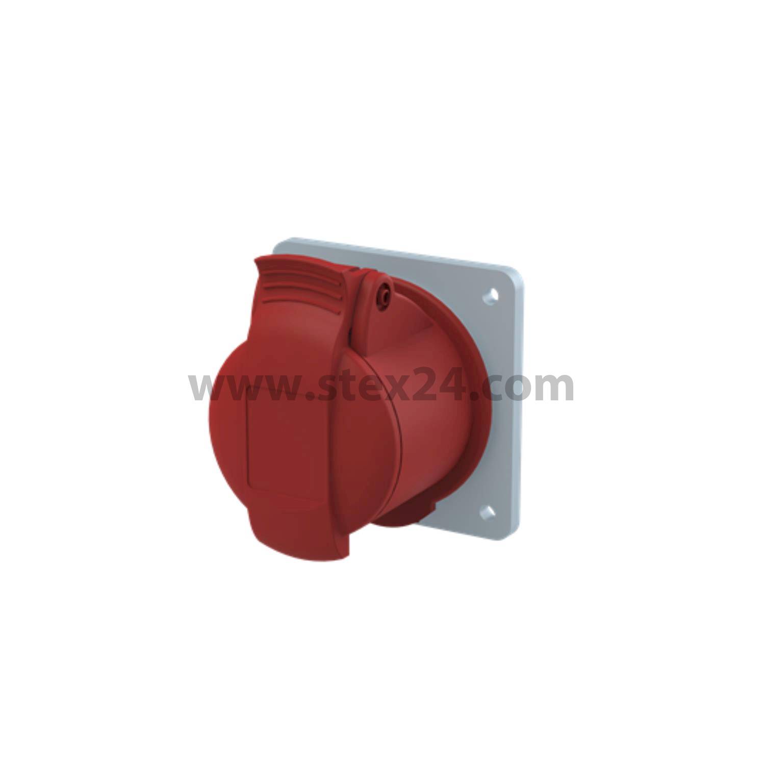 2CMA193178R1000 Amphenol 16 Ampere CEE Einbausteckdose 4-polig (3P+PE) Buchse, Kodierung 6h rot 380/415V Frequenz 50 und 60Hz