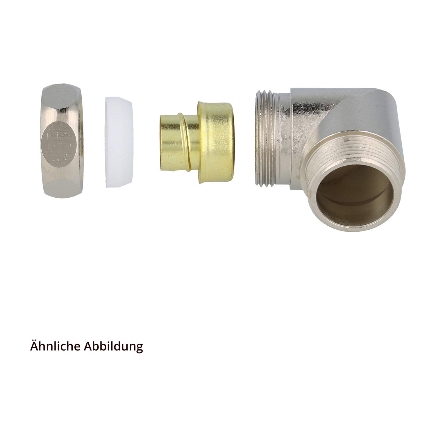 15010537040 FLEXA USW-M Metal fitting 90 degree angle Thread M40x1.5 for Tube outer diameter 36.0 mm for Tube inner diameter 27.0 mm