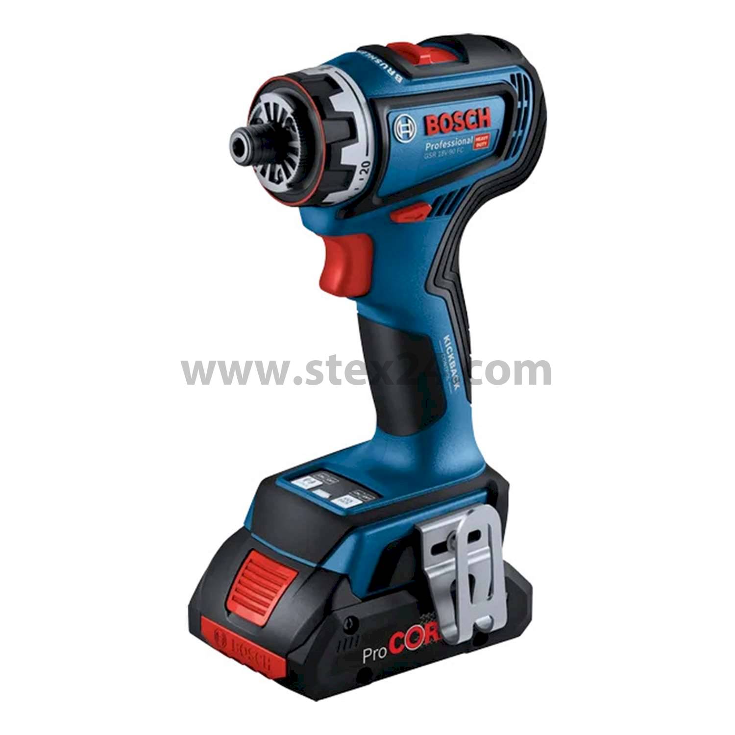 BOSCH Bosch battery drill driver, GSR 18V-90 FC incl. ProCORE lithium-ion battery Battery voltage 18V, 4.0 Ah Battery charging voltage 14,4V to 18V