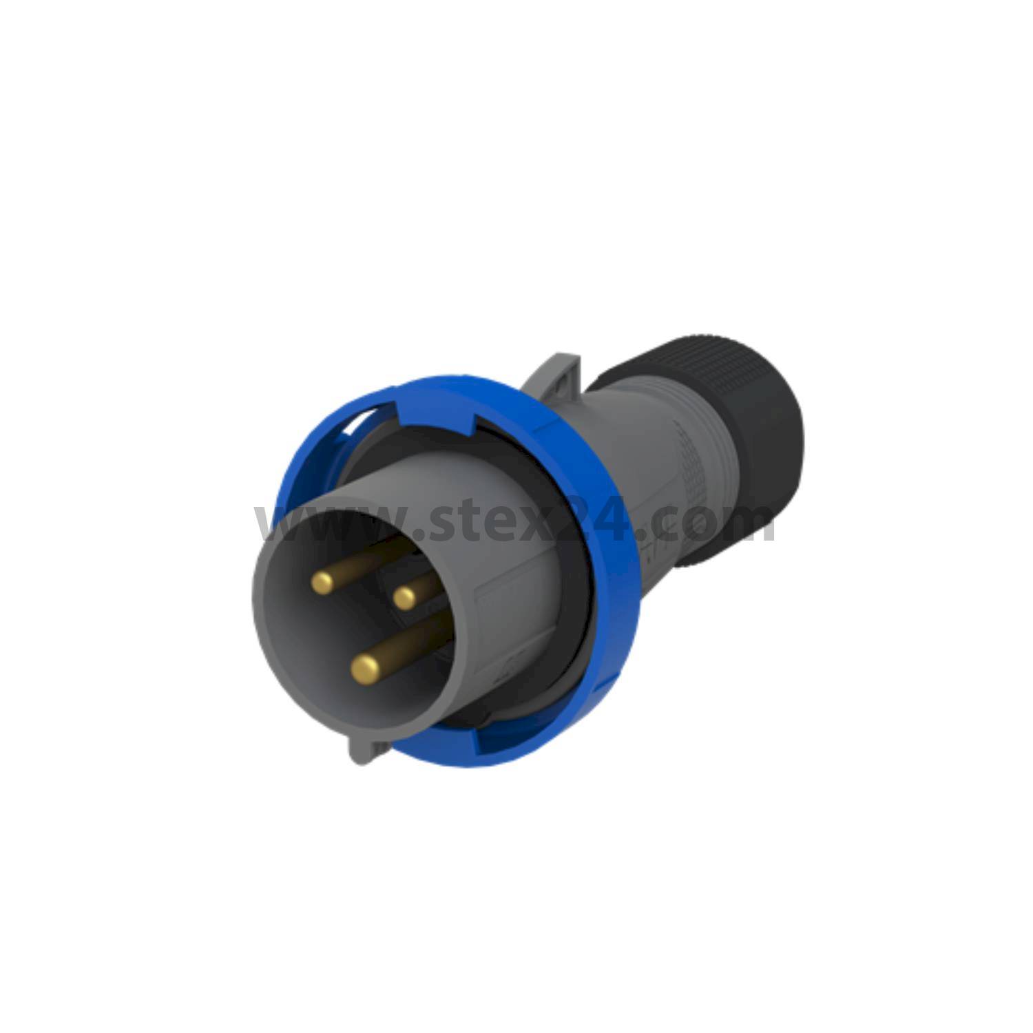 2CMA101095R1000 Amphenol 32 ampere CEE plug connector 3-pole (2P+PE) Pin, Coding 6h blue 200/250V Frequency 50 and 60Hz