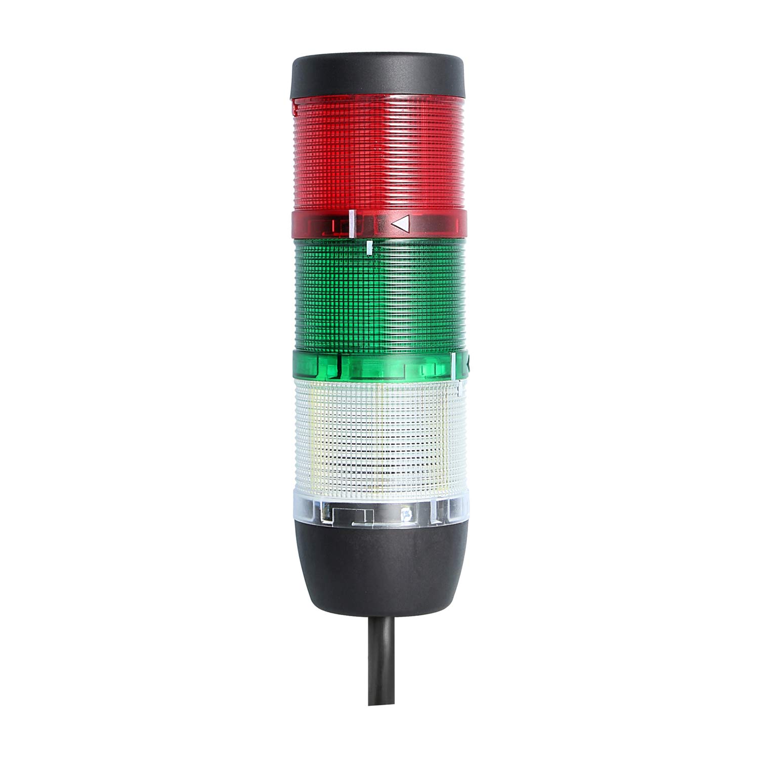 135462 Stex24 Signalsäule weiß-grün-rot, 70mm, 24V AC/DC, LED-Blinklicht  Kabel 10,0 Meter, SS70-OB3/24 178