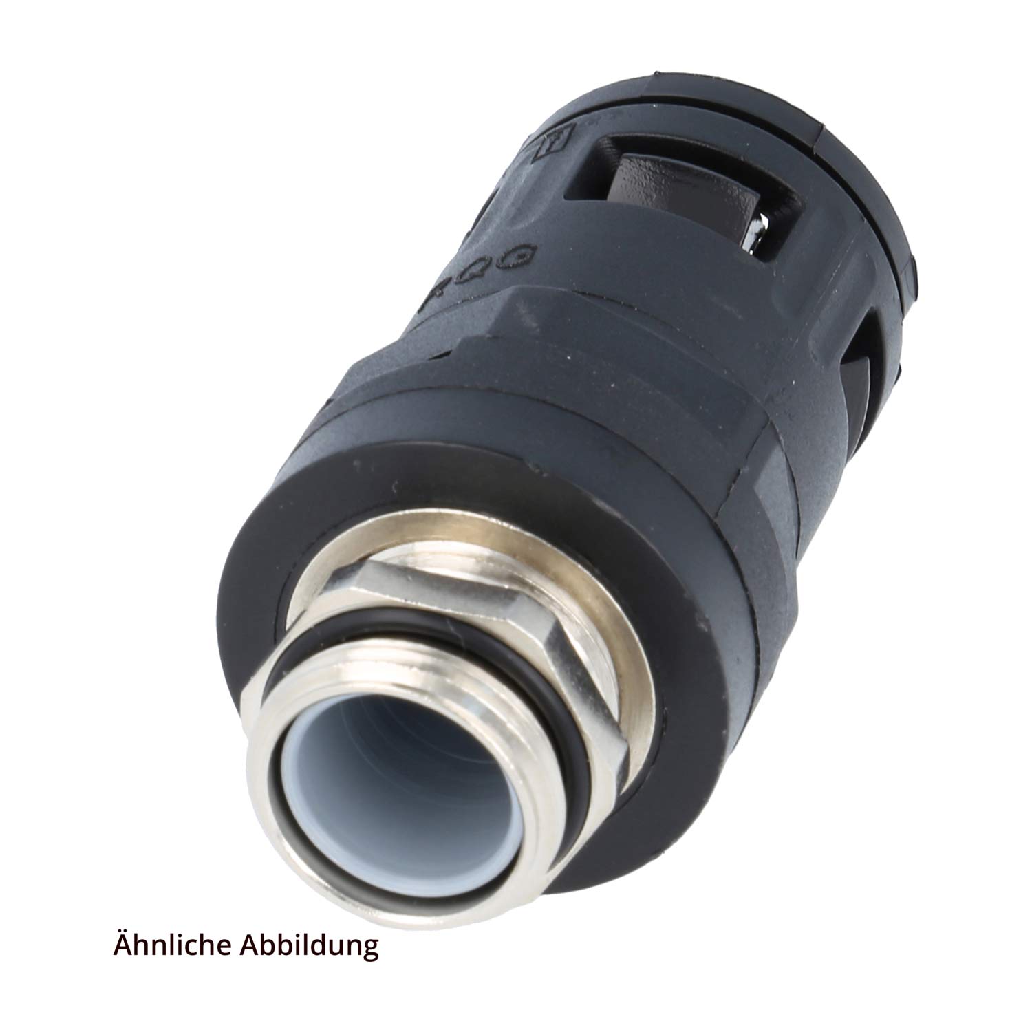 15110021220 Flexa RQGKZ-M Raccord rapide droit Filetage M20x1.5 pour Diamètre extérieur de tuyau 21,2 mm à haute étanchéité avec filetage mâle en laiton, décharge de traction