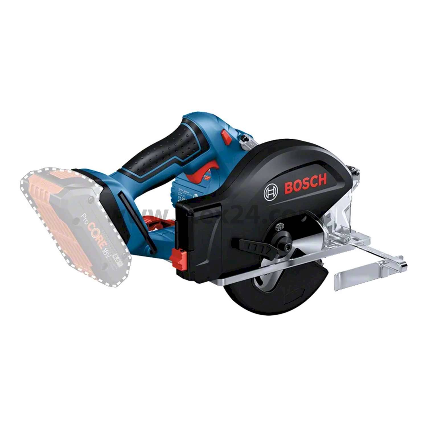 BOSCH Bosch battery circular saw, GKM 18V-50 Saw blade diameter 136.0 mm incl. Lithium-ion battery GBA Battery voltage 18V, 5.0 Ah Battery charging voltage 14,4V to 18V, similar to 1620W, No-load speed 4250 rpm