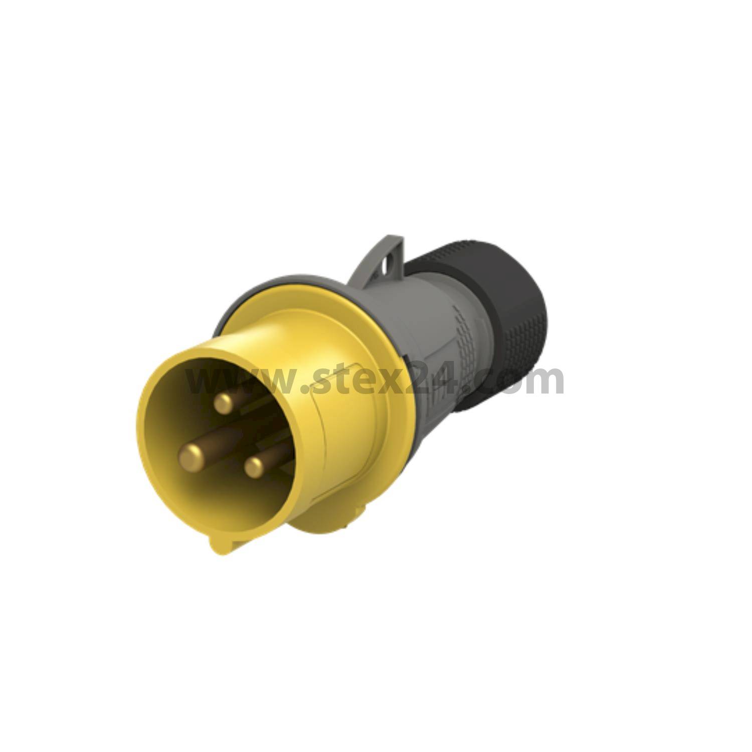 2CMA101946R1000 Amphenol 16 Ampere CEE Steckverbinder 3-polig (2P+PE) Stift, Kodierung 4h gelb 100/130V Frequenz 50 und 60Hz
