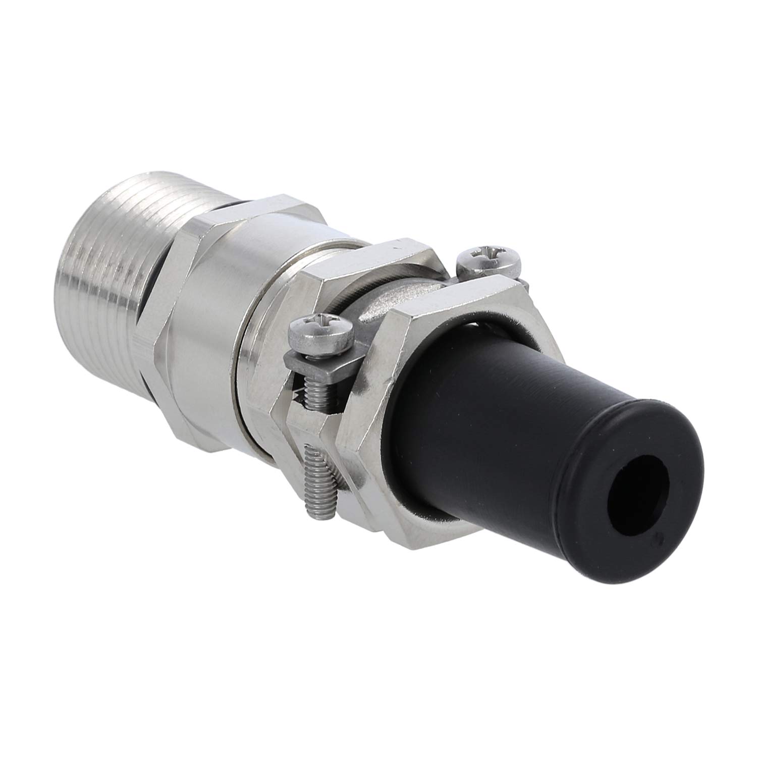 Screw connection with bending protection PG13.5x1.41 ZBK-13/1L Hexagonal spigot Brass (CuZn) nickel-plated Thread length 15.0 mm