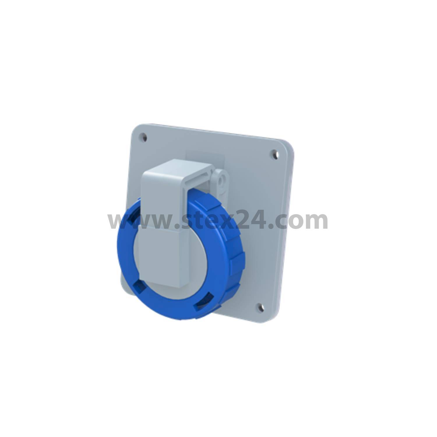 2CMA166996R1000 Amphenol 16 Ampere CEE Einbausteckdose 3-polig (2P+PE) Buchse, Kodierung 6h blau 200/250V Frequenz 50 und 60Hz