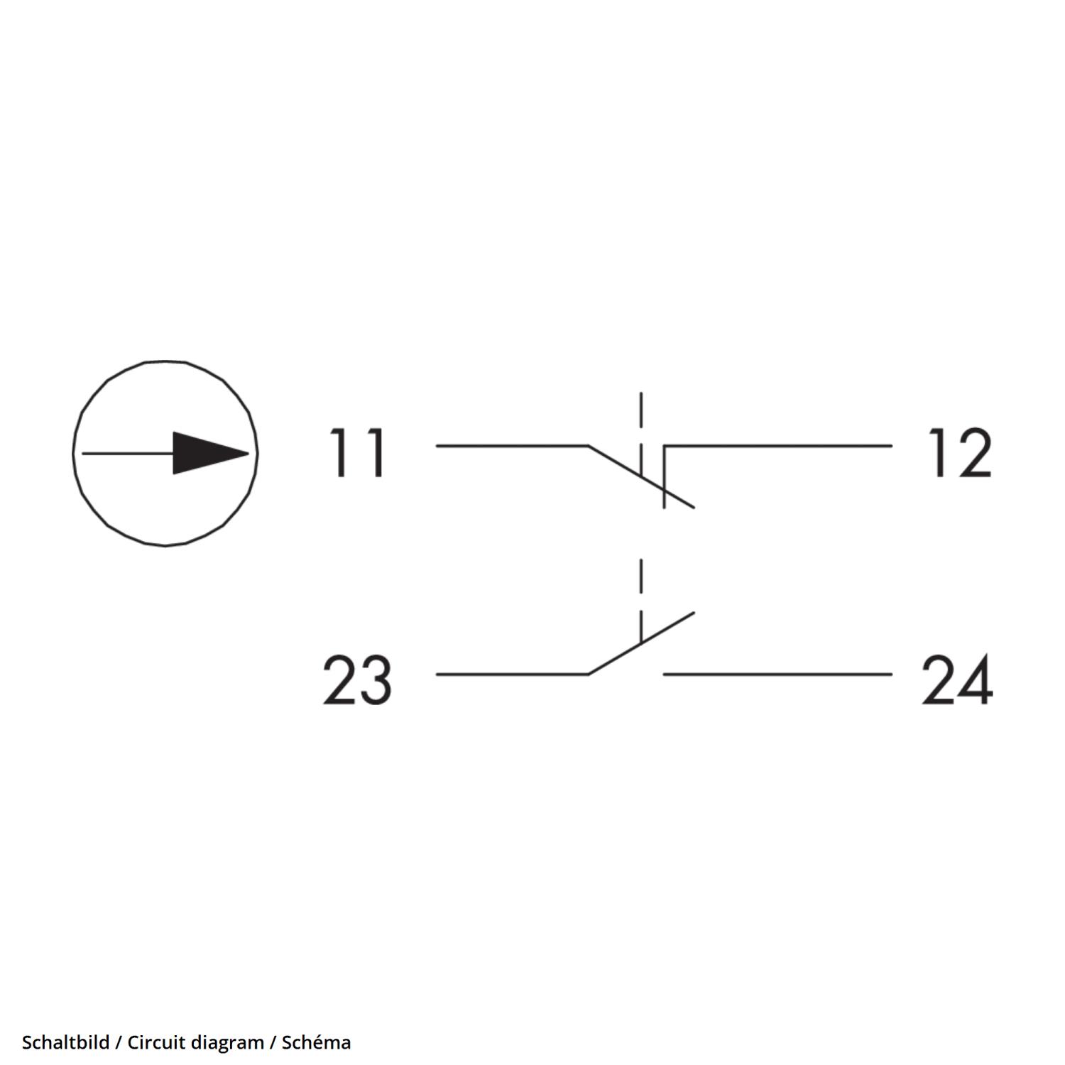 SSSA31OI Georg Schlegel Key button latching, 1Ö + 1S different locking, around, SHORTRON Flat plug 2.8mm x 0.8mm