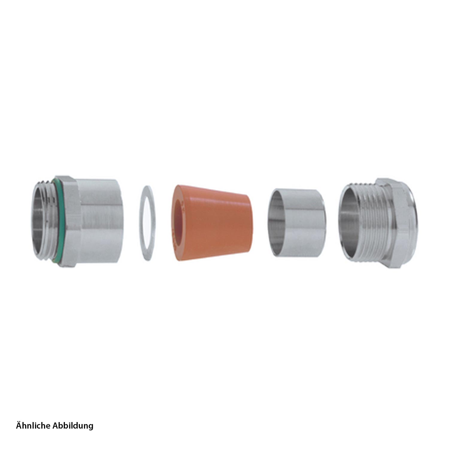 52105500 LAPP-SKINDICHT Screw connection M20x1.5 water pressure-tight Brass (CuZn) nickel-plated Thread length 6.0 mm