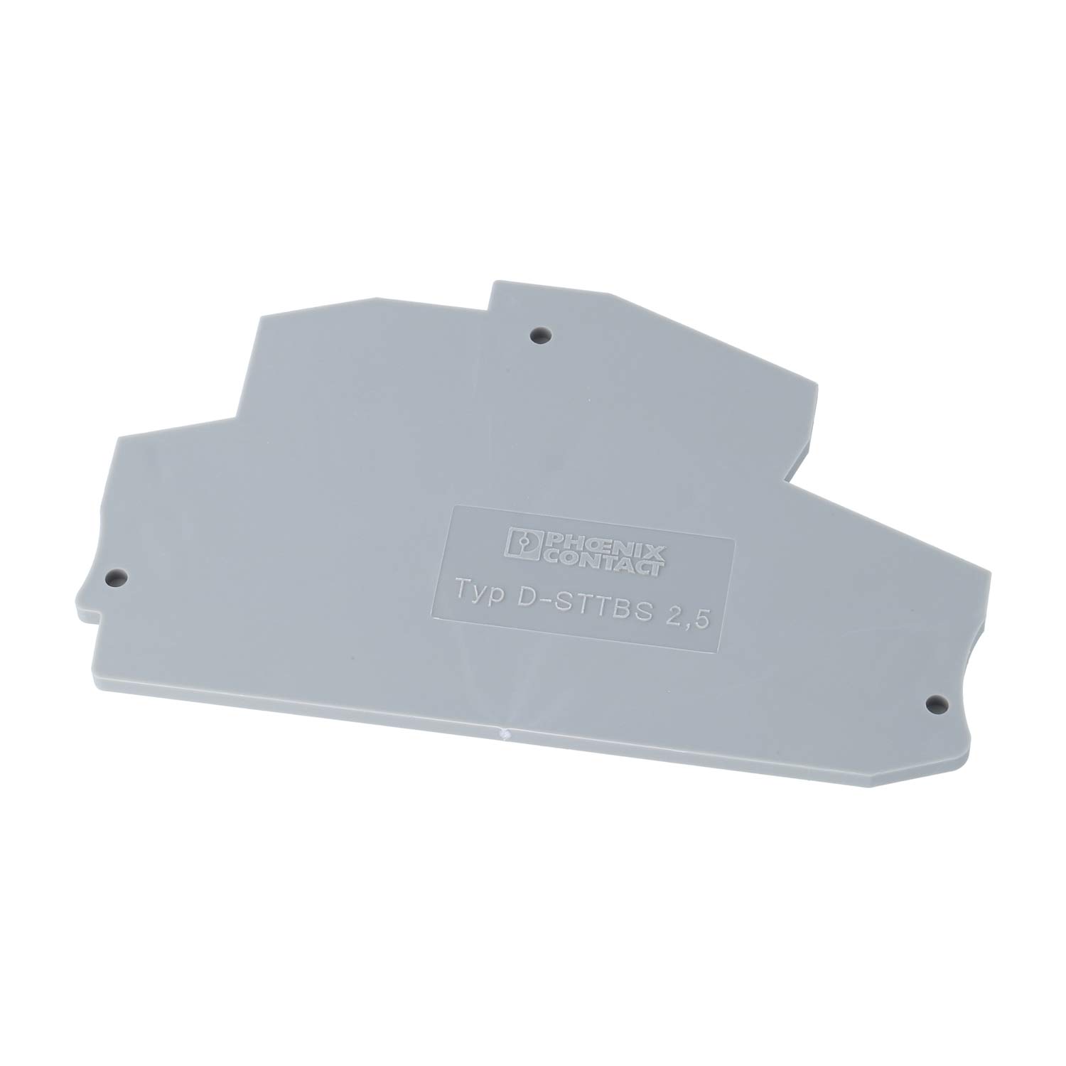 3038503 PHOENIX CONTACT End cover D-STTBS 2.5 Colour grey, Material Polyamide (PA) suitable for Double deck clamp STTBS 2.5