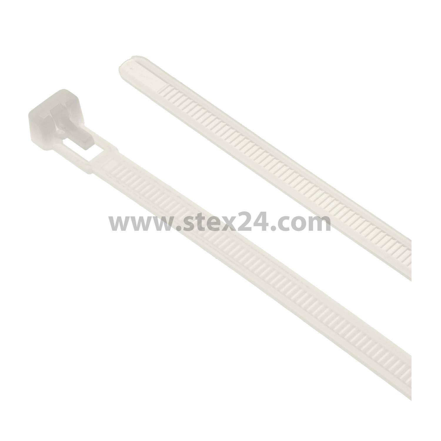 Collier de serrage avec fermeture rapide intégrée réutilisable réutilisable, UE 100 pièce Dimensions L/l/H 150,0mm x 7,6mm, Couleur naturel