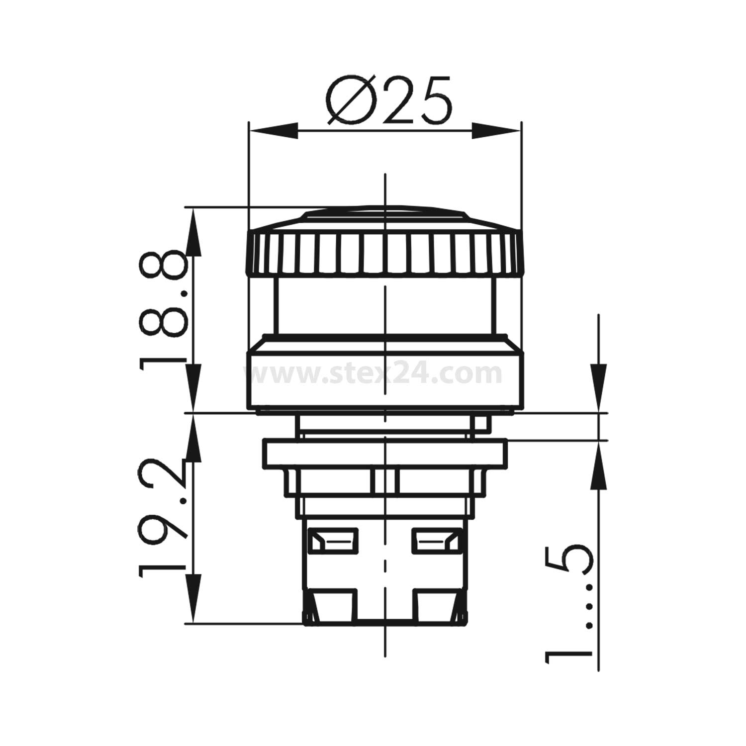 RKS Georg Schlegel Strike button illuminable, around, OKTRON-R Hub 3.0 mm