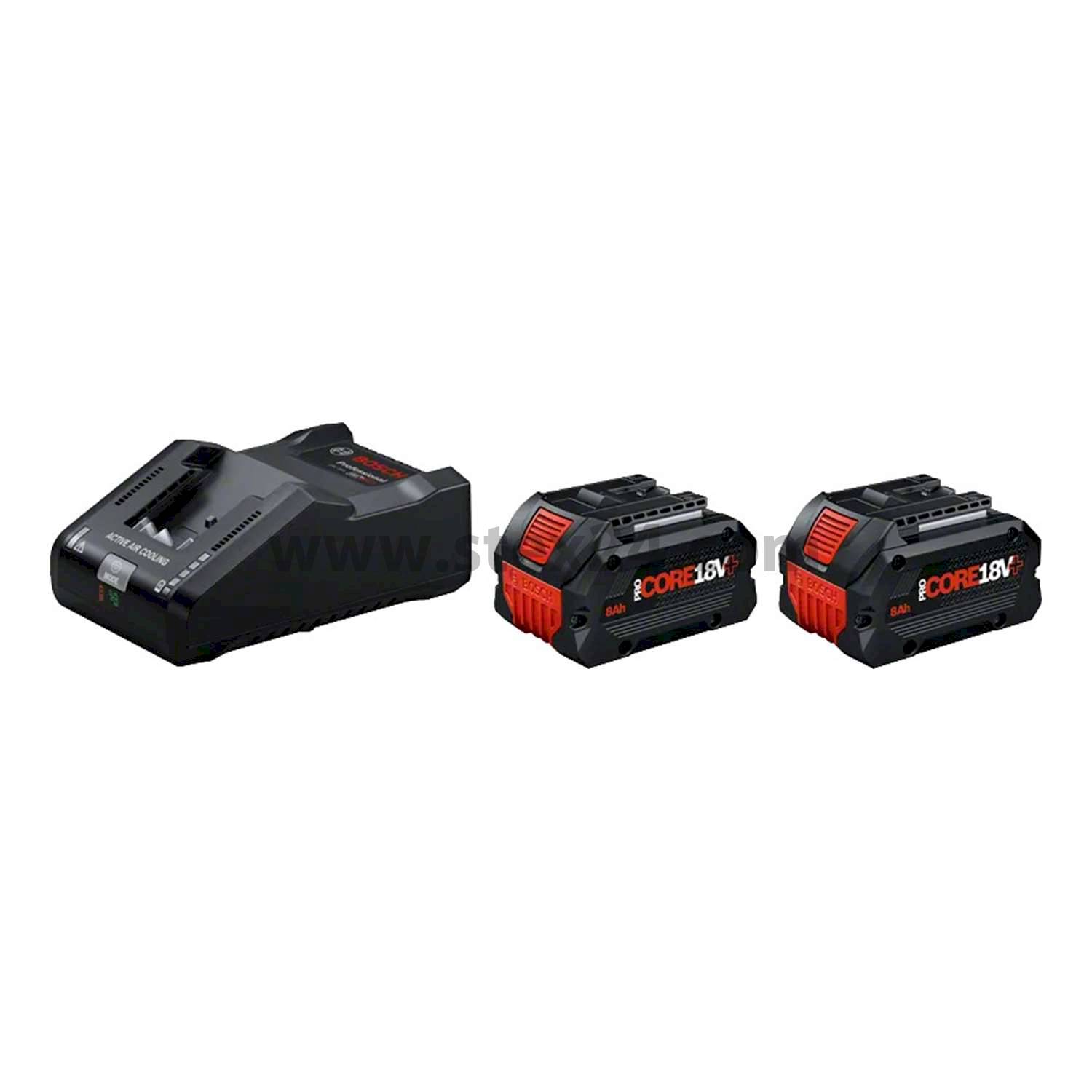 BOSCH Bosch battery charger and 2 batteries incl. ProCORE lithium-ion battery Battery voltage 18V, 8.0 Ah Battery charging voltage 14,4V to 18V