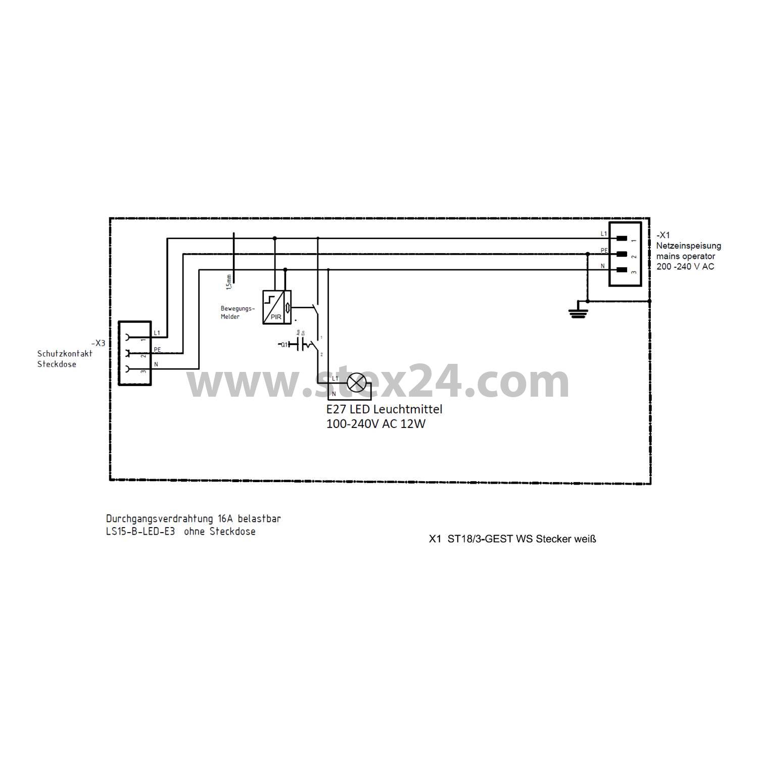 LED Kompaktleuchte, Serie LS07-Serie Energieeffizienzklasse D, 12W, 1350 lm, 6000 K, CRI: 86 Spannung 220V - 240V, mit Ein-/Ausschalter