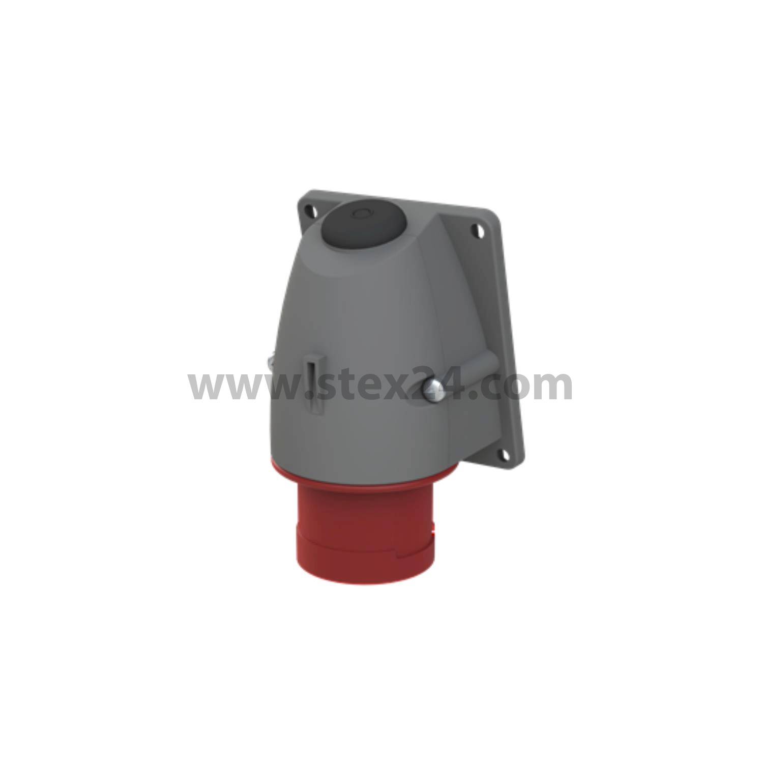2CMA193298R1000 Amphenol 16 Ampere CEE Wandsteckverbinder 4-polig (3P+PE) Stift, Kodierung 6h rot 380/415V Frequenz 50 und 60Hz