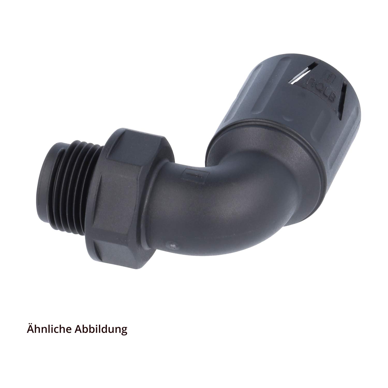15117021220 Flexa RQLB1 90-M Quick release fitting 90 degree bend Thread M20x1.5 for Tube outer diameter 21.2 mm conical sealing with external thread