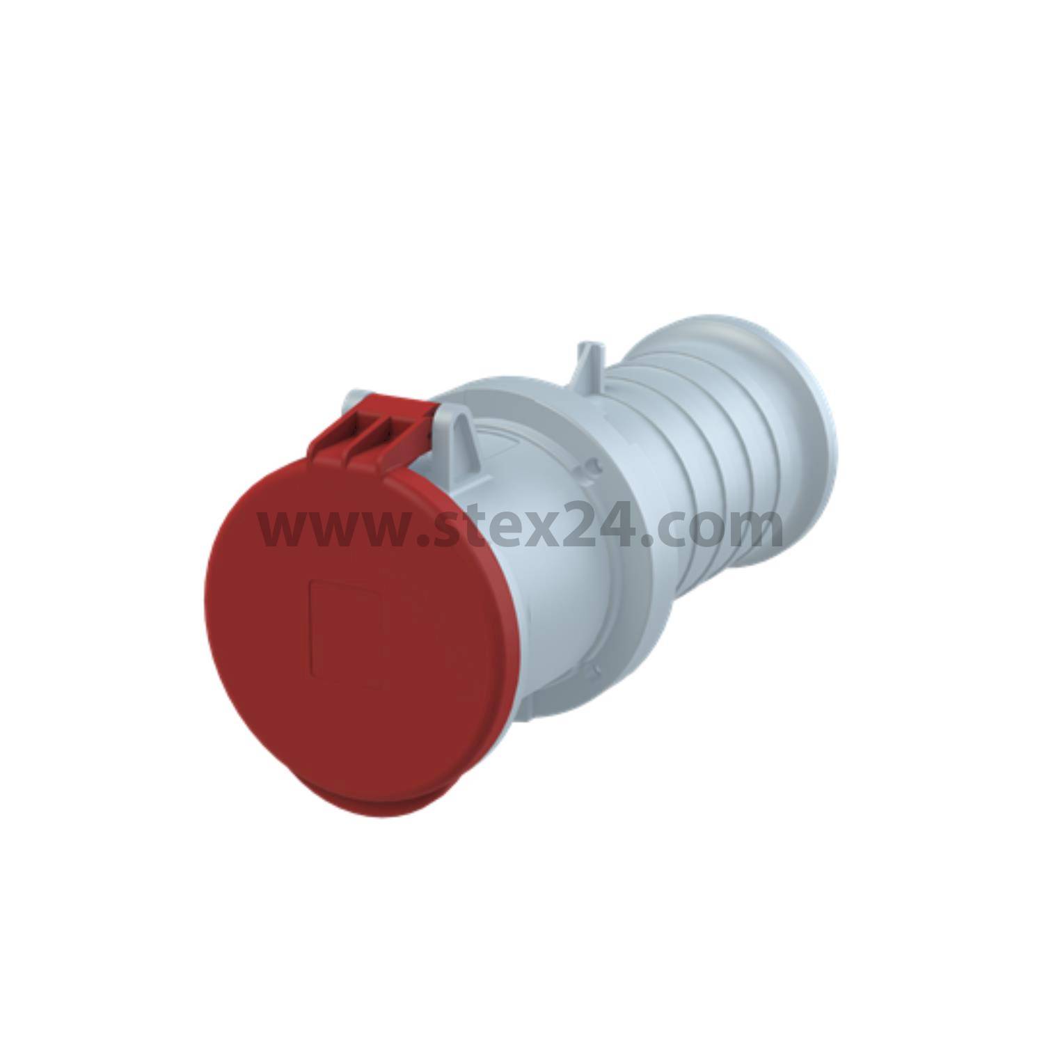 2CMA166850R1000 Amphenol 63 ampères Connecteur de couplage CEE 4 pôles (3P+PE) Femelle, Codage 6h rouge 380/415 V Fréquence 50 et 60 Hz