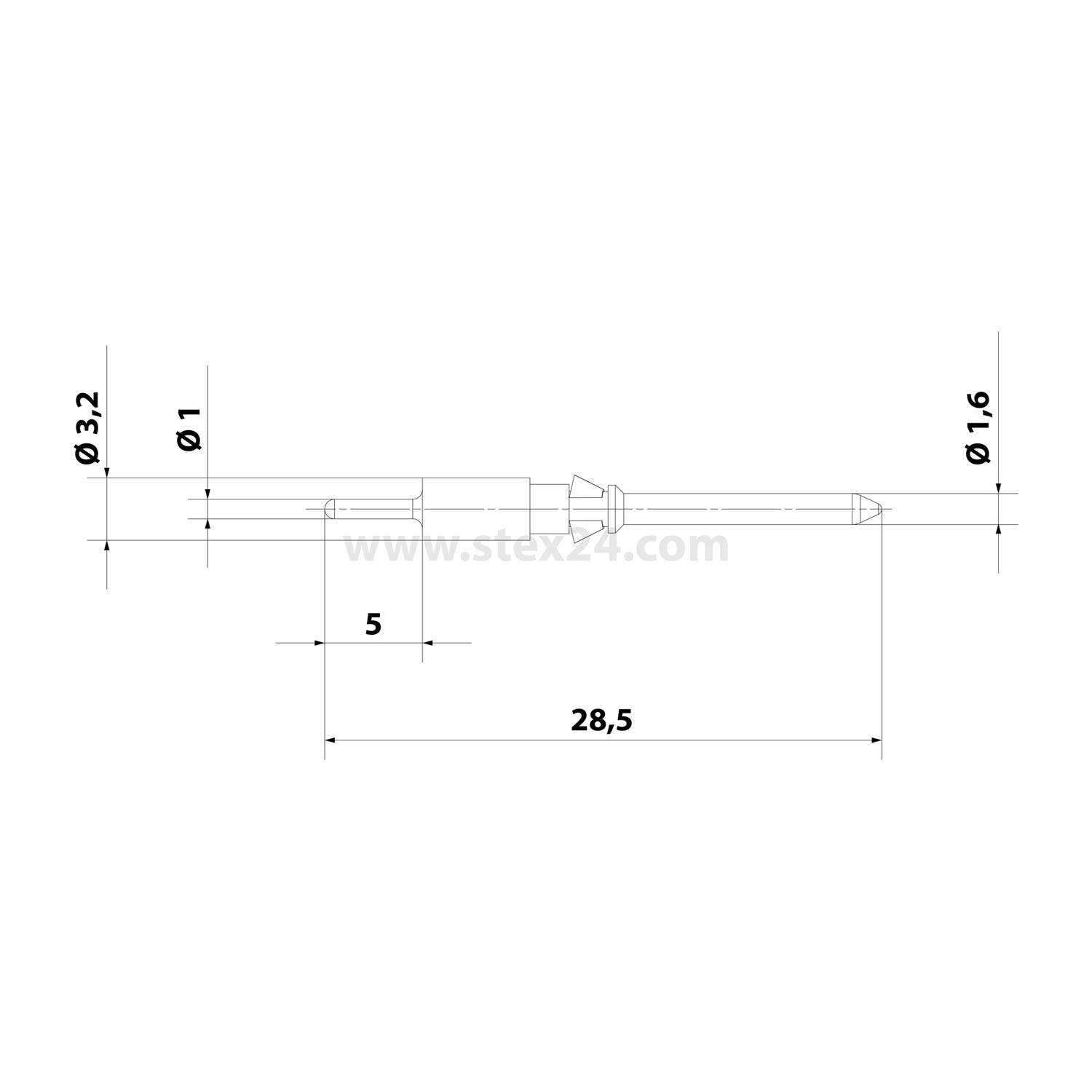 09150006190 Harting Contact D pour circuit imprimé Contact mâle (M) 1 pièce Matériau alliage de cuivre