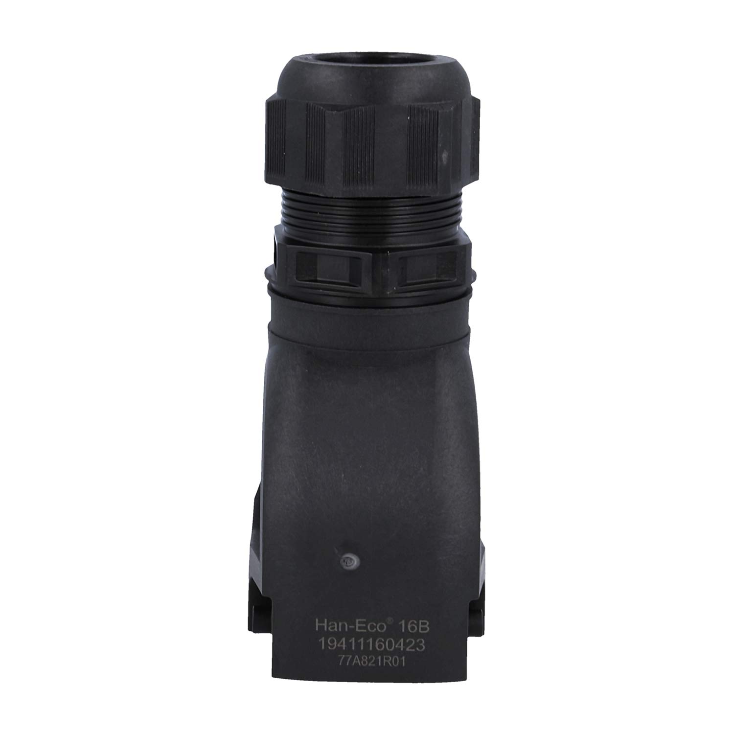 19411160423 Harting Han ECO 16B Capot, 1xM40 sortie de câble droite, pour 2 étrier (sur la partie inférieure) Plage de serrage 16,0 mm - 28,0 mm