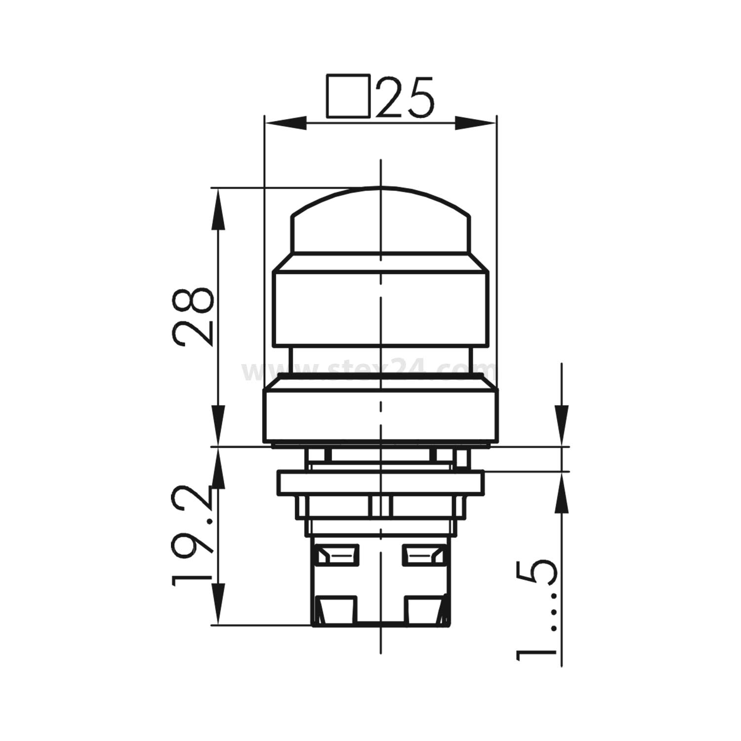 OKTV Georg Schlegel Toggle button square, OKTRON Hub 3.0 mm