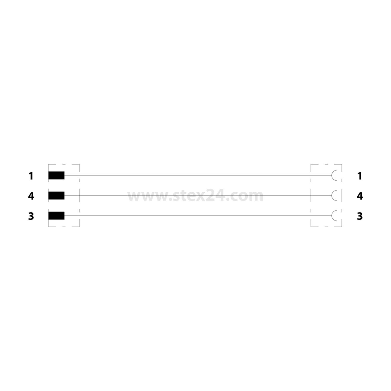 1415891 PHOENIX CONTACT M8/M8 Câble de raccordement 1xmâle/1xfemelle coudé 3/3-pôles A-Codage, 48 V, 4A, Nombre de fils 3, Longueur 0,3 mètres Forme de construction Page 1 1xM8 coudé Mâle
